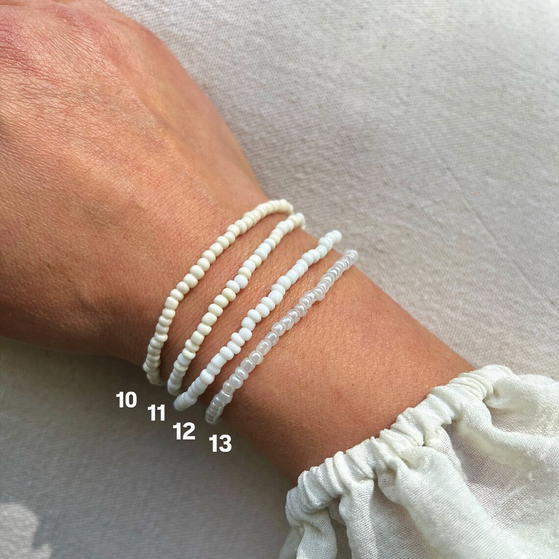 Bracelets perles couleurs unies