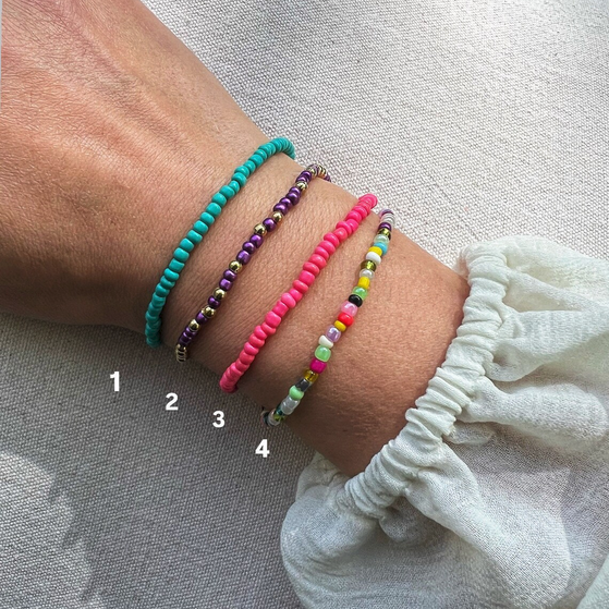 bracelet élastique couleurs unies